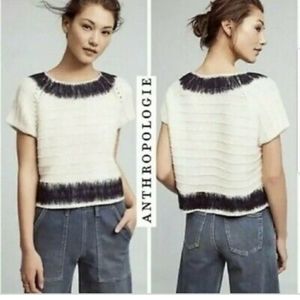 ANTHROPOLOGIE Cropped Short Sleeve Sweater